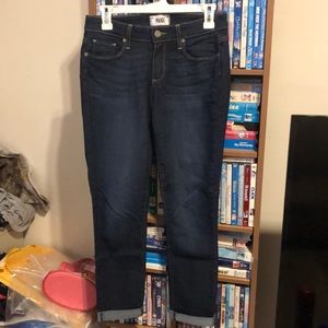 Paige Kylie Cropped Skinny Deep Purple Jeans SZ 27